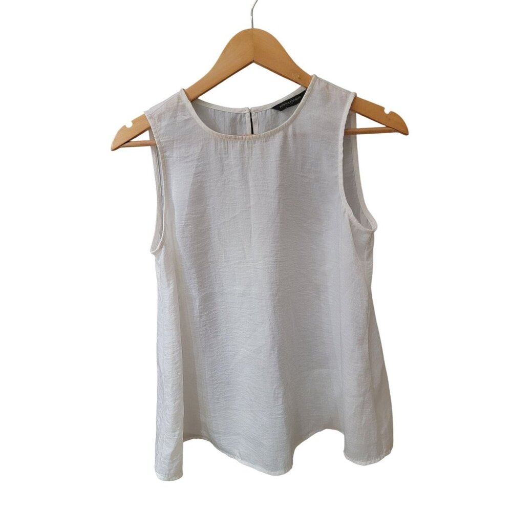 Banana Republic White Sleeveless Blouse S - Picture 1 of 4